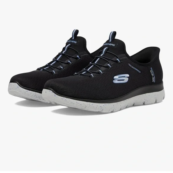 Skechers Waterproof Hands Free Slip-ins Summits-Best Choice Sneaker Black Sz 6.5 - Picture 1 of 12